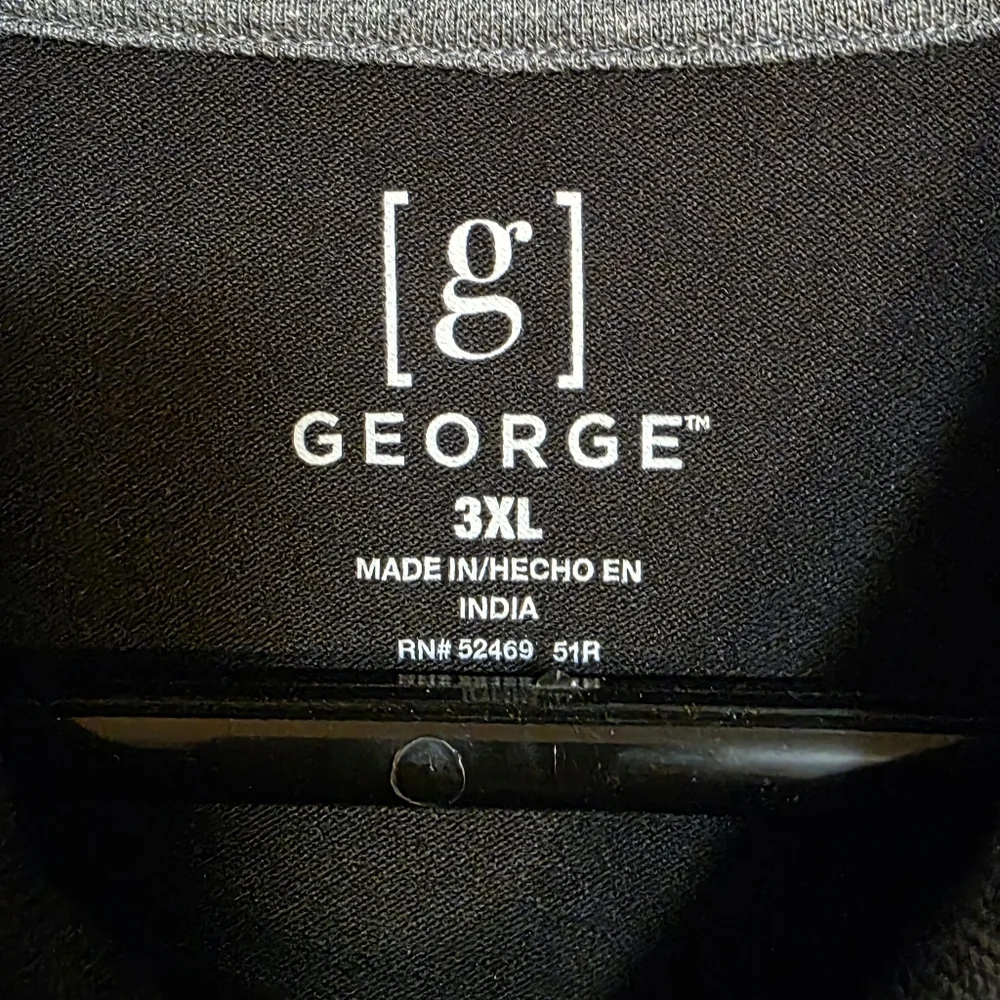 George Mens Classic Black Polo Shirt 3XL - Picture 3 of 4
